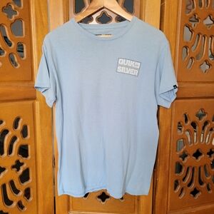 Vintage Quiksilver Light Blue Men's T-Shirt